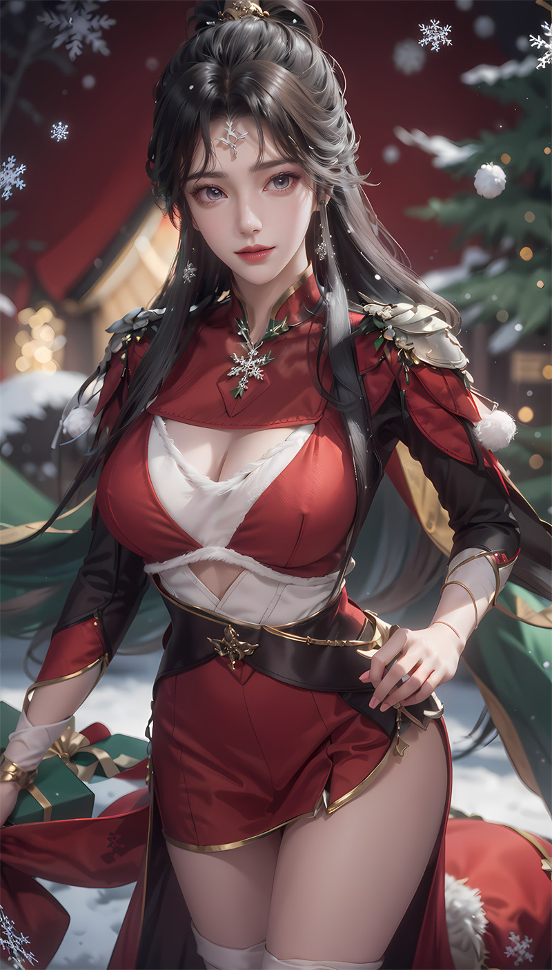 [第四百零一期] [仙逆] [周紫虹 · 系列六] 圣诞制服黑丝写真 [46P]