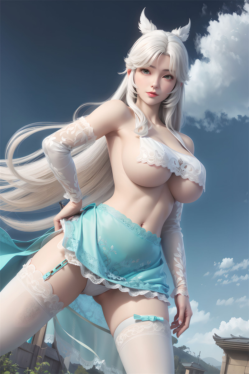 [第六百九十七期] [完美世界] [凰雪琳 · 系列一] 巨乳吊带白丝 [20P]