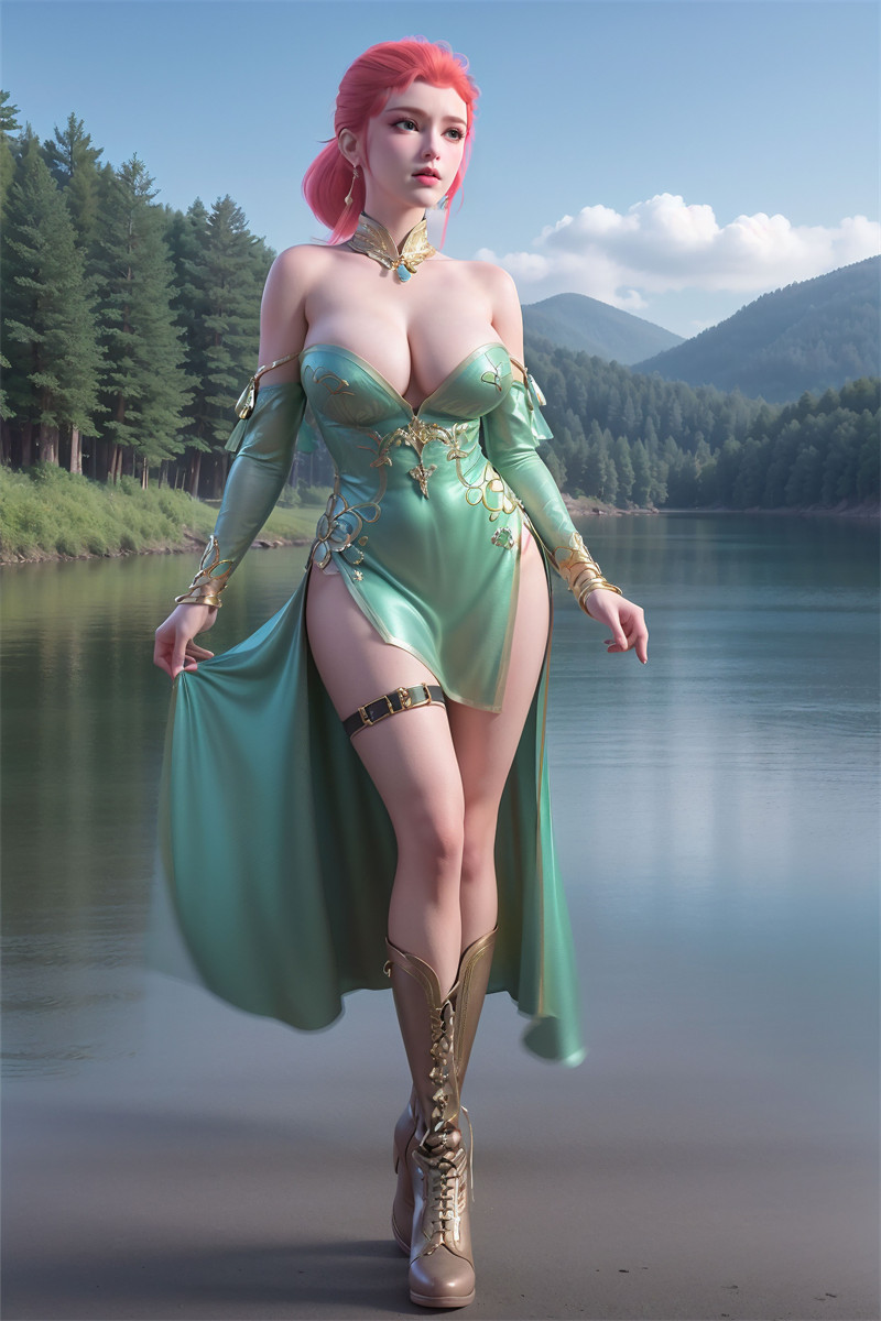 [第四百二十三期] [妖神记] [龙羽音 · 系列一] 湖边红衣制服写真 [20P]