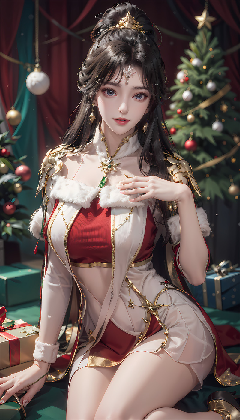 [第四百零一期] [仙逆] [周紫虹 · 系列六] 圣诞制服黑丝写真 [46P]