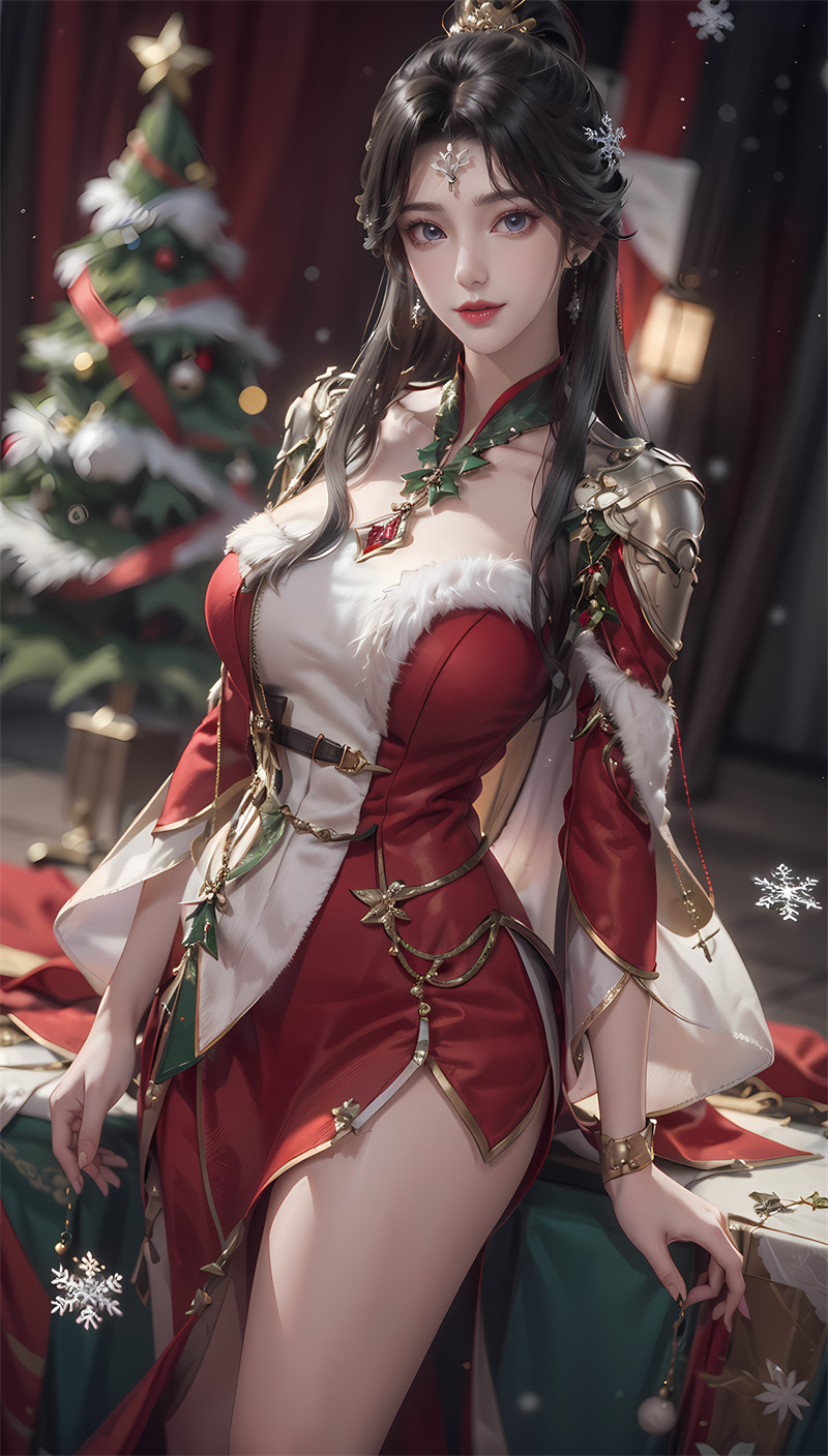 [第四百零一期] [仙逆] [周紫虹 · 系列六] 圣诞制服黑丝写真 [46P]