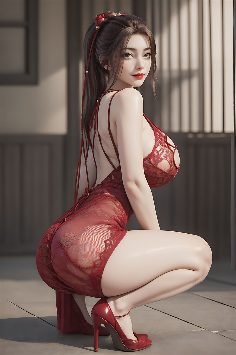 [第一千一十一期] [诛仙] [周小环 · 系列二] 红色网格包裙 [36P]