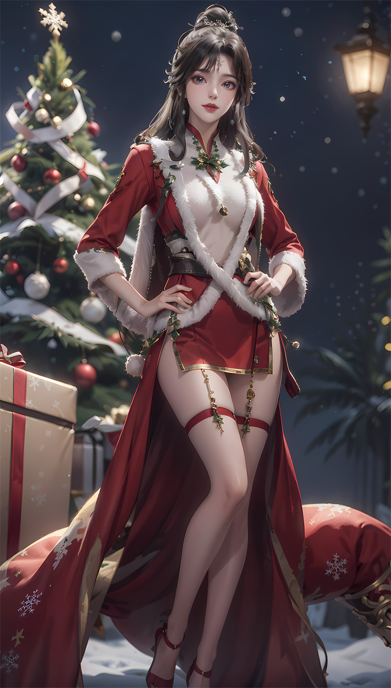 [第四百零一期] [仙逆] [周紫虹 · 系列六] 圣诞制服黑丝写真 [46P]