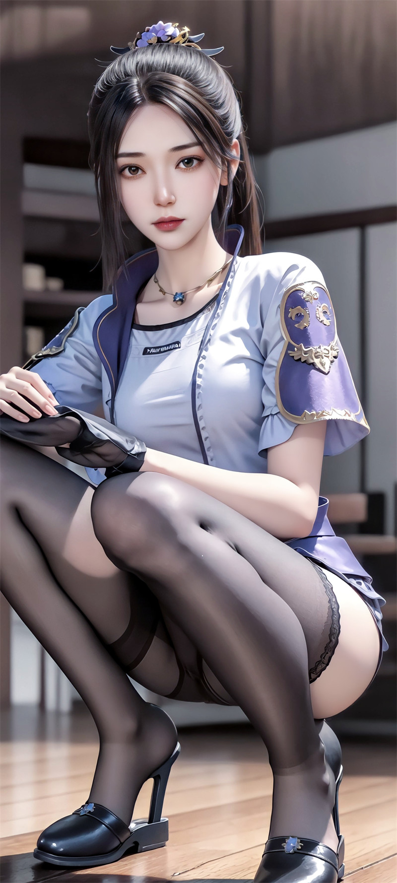 [第二百二十二期] [君有云] [南宫夕儿 · 系列七] 黑丝大长腿 [27P]