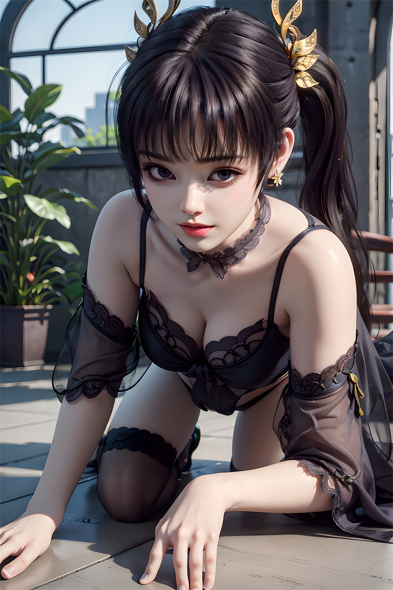 [第五百一十二期] [斗破苍穹] [紫嫣 · 系列一] 黑色内衣 [57P]